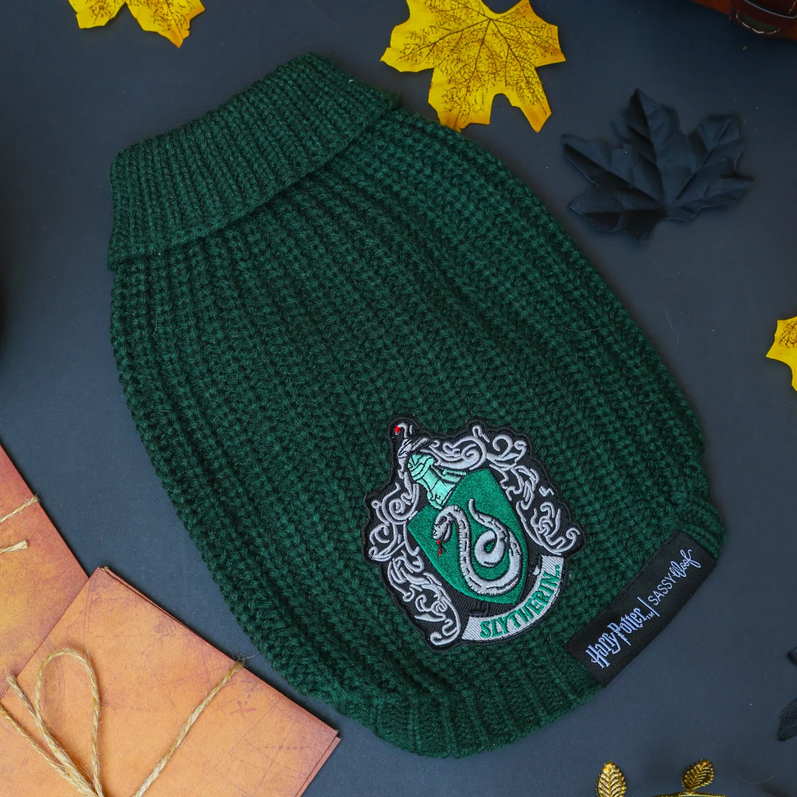 Pet Cable Knit Sweater - Harry Potter™ Slytherin - Image 2