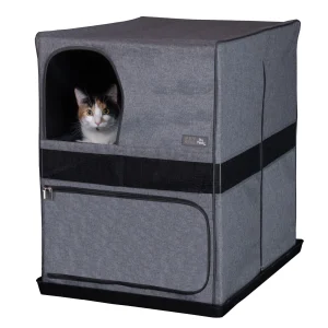 Pet Gear® Pro Pawty Foldable Cat Litter Box Cover, Space-saving and Low Tracking Design