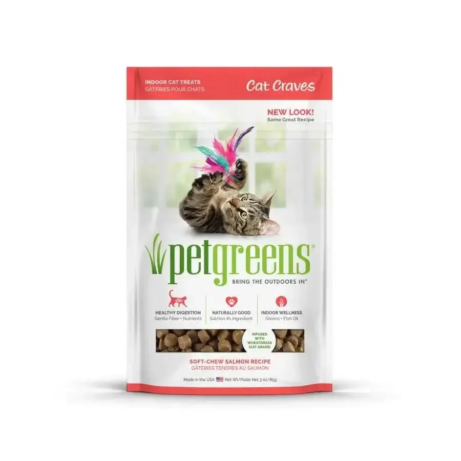 Pet Greens Cat Craves Semi-Moist Cat Soft Treat Salmon 3 oz