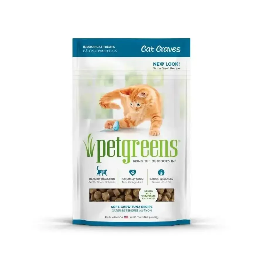 Pet Greens Cat Craves Semi-Moist Cat Soft Treat Tuna 3 oz