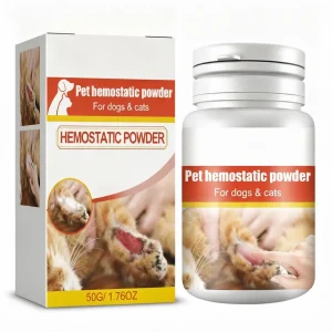 Pet Hemostatic Powder, Fast Bleeding Stop Wound Care Powder For Dogs Cats, Gentle Pet Nail Cut Skin Injury