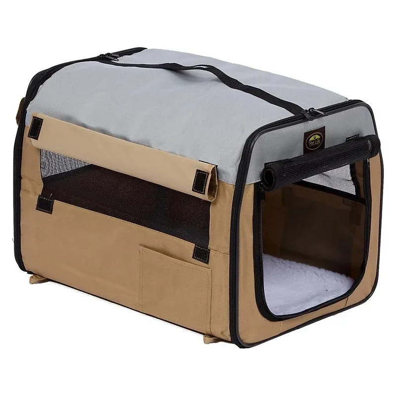 Pet Life Khaki Collapsible Easy House Carrier - Image 2