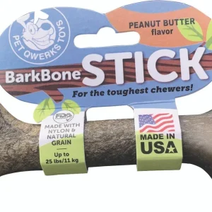 PET QWERKS BARKBONE STICK USA NYLON DOG CHEW Small Peanut Butter