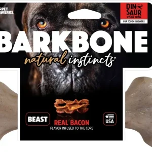 Pet Qwerks Dinosaur Barkbone Bacon Beast