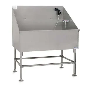 PetLift Stainless Steel Indoor/Outdoor Dog Grooming Tub 48In Right Plumb