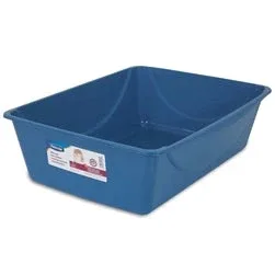 Petmate Basic Cat Litter Pan Mouse Gray, Jumbo (Case of 12)