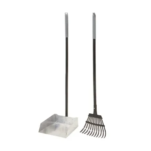 Petmate Dog Aluminum Rake & Pan Large
