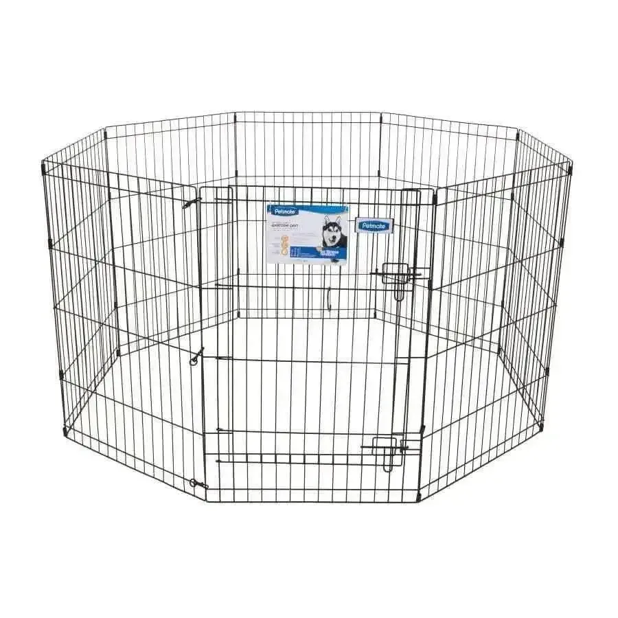 Petmate Exercise Pen with Door Black