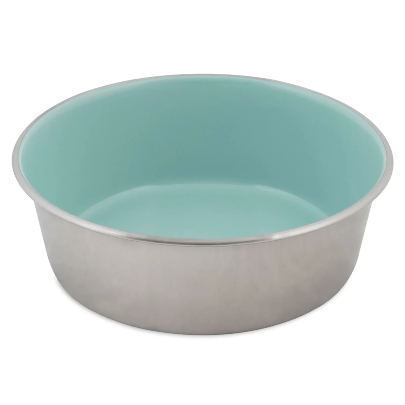 Petmate Painted Stainless Bowl Eggshell Blue 8cups