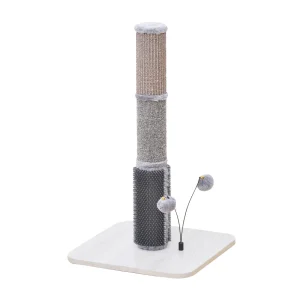 PetPals 25-in Urbane Scratching Cat Post, Gray
