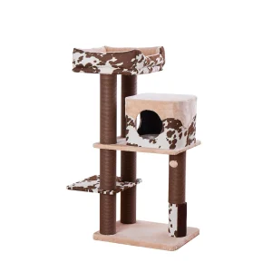 PetPals 50-in Cowboy Western Style Cat Tree, Brown