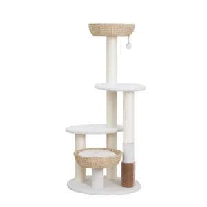 PetPals Pharoah 5-Level Cat Tree Ivory 49 in