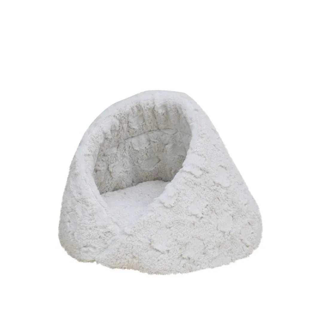 PetPals Rose Cradle Pet Bed Ivory 17.7 in