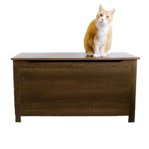 PetPro Wooden Furniture-Style Cat Litter Box Enclosure