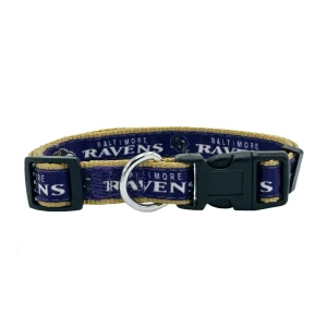 Pets First Baltimore Ravens Satin Dog Collar