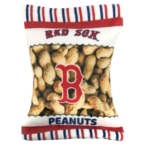 Pets First Boston Red Sox Plush Peanut Bag Dog Toy