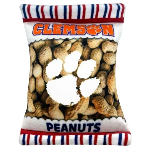 Pets First Clemson Tigers Plush Peanut Bag Dog Toy
