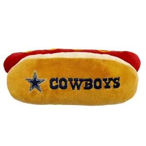 Pets First Dallas Cowboys Plush Hot Dog Dog Toy