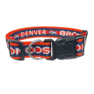 Pets First Denver Broncos Satin Dog Collar
