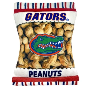 Pets First Florida Gators Plush Peanut Bag Dog Toy