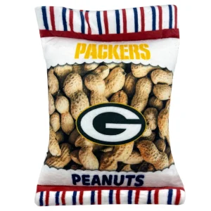 Pets First Green Bay Packers Plush Peanut Bag Dog Toy