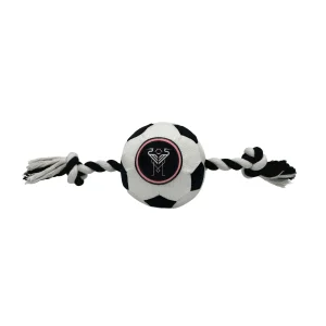 Pets First Inter Miami CF Soccer Ball Rope Toy
