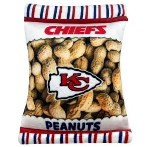 Pets First Kansas City Chiefs Plush Peanut Bag Dog Toy