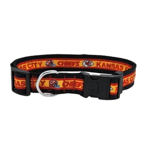 Pets First Kansas City Chiefs Satin Dog Collar