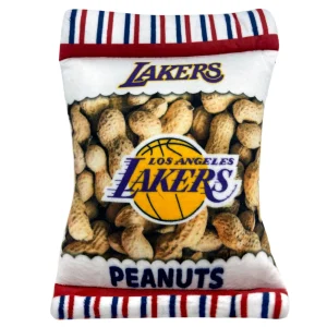 Pets First LA Lakers Plush Peanut Bag Dog Toy