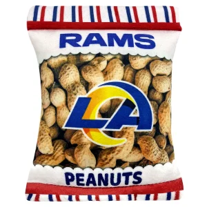 Pets First Los Angeles Rams Plush Peanut Bag Dog Toy