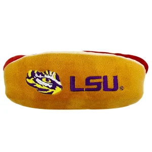 Pets First LSU Tigers Plush Hot Dog Dog Toy