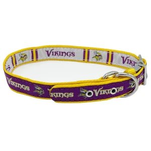 Pets First Minnesota Vikings Reversible Dog Collar