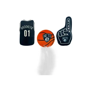 Pets First NBA Brooklyn Nets 3pc Catnip Toy Set