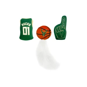 Pets First NBA Milwaukee Bucks 3pc Catnip Toy Set