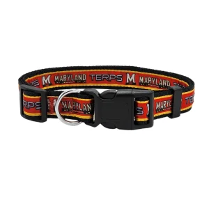 Pets First NCAA Maryland Satin Dog Collar