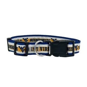 Pets First NCAA West Virginia Satin Dog Collar