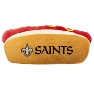 Pets First New Orleans Saints Plush Hot Dog Dog Toy