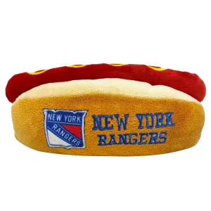 Pets First New York Rangers Plush Hot Dog Dog Toy
