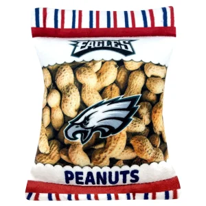 Pets First Philadelphia Eagles Plush Peanut Bag Dog Toy