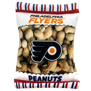 Pets First Philadelphia Flyers Plush Peanut Bag Dog Toy