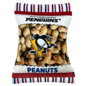Pets First Pittsburgh Penguins Plush Peanut Bag Dog Toy