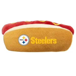 Pets First Pittsburgh Steelers Plush Hot Dog Dog Toy