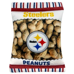 Pets First Pittsburgh Steelers Plush Peanut Bag Dog Toy