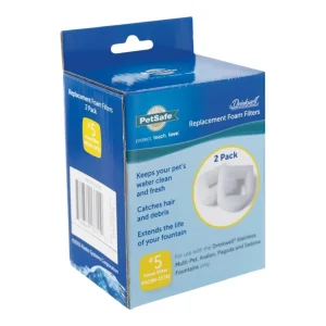 PetSafe Dog & Cat Drinkwell Replacement Foam Filters, 2-Count