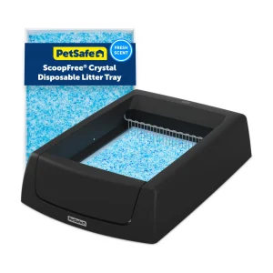 PetSafe® ScoopFree Crystal Classic Self-Cleaning Litter Box, Includes 1 Disposable Litter Tray-Black