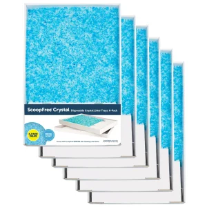 PetSafe® ScoopFree Disposable Crystal Litter Tray, Fresh Scented Refill W/ Leak Protection- 6 Pk