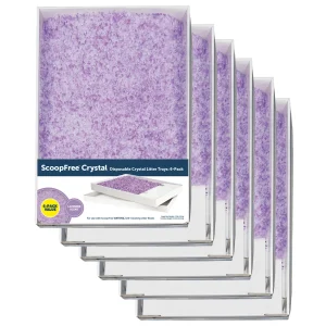 PetSafe® ScoopFree Disposable Crystal Litter Tray, Lavender Scented Refill W/ Leak Protection- 6 Pk