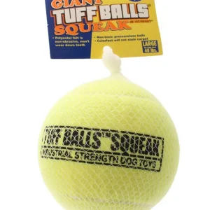 Petsport USA Giant Tuff Ball Squeak Mesh Dog Toy Assorted, 4 in, Giant