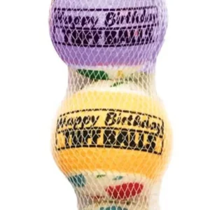 Petsport USA Happy Birthday Ball Jr. Dog Toy Assorted 1ea/4 pk, 1.8 in