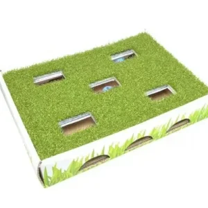 Petstages Grass Patch Hunting Box Cat Toy White, Green 1ea/One Size